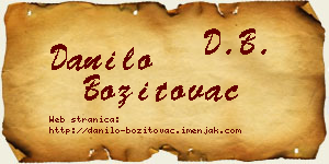 Danilo Bozitovac vizit kartica